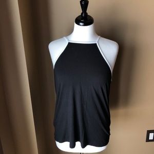 NWOT Black and White Contrast Low Back Tank